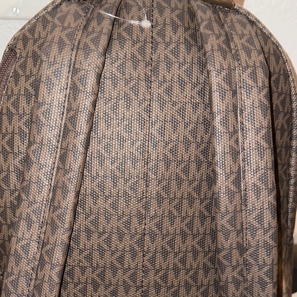 Michael Kors Slater Medium Backpack Orange and Yellow Signature Logo Stripe - Picture 5 of 10